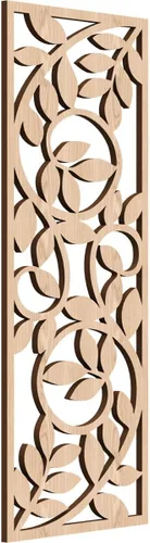 Miniatura 119 de 9 3/8"W x 24 3/8"H x 1/4"T Utica Decorativo Fretwork Madera Paneles de Pared, Abedul