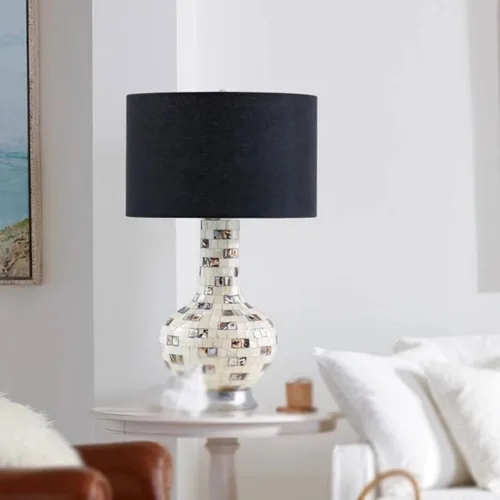 Miniatura 6 de BGGJJ Lamp for Desk Simple Retro Shell Table Lamp Living Room Bedroom Bedside Study Decorative Table Lamp Desk Lamps for Home Office
