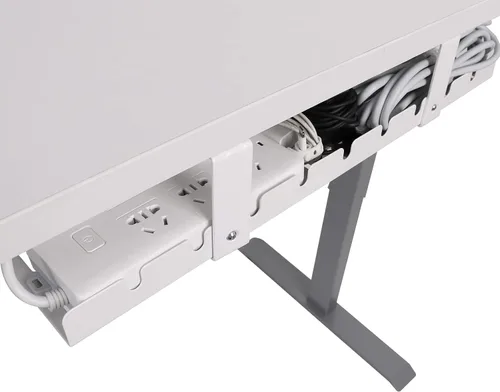 Miniatura 6 de Bandeja de organización de cables debajo del escritorio para escritorio de oficina en casa, cables de canaleta de metal, bandeja de gestión de Negro