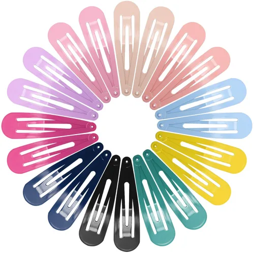 Funtopia - 40 pinzas para el cabello a presión para mujeres y niñas, 40 unidades de 2.8 in / 2.8 pulgadas de largo, pinzas de metal antideslizantes
