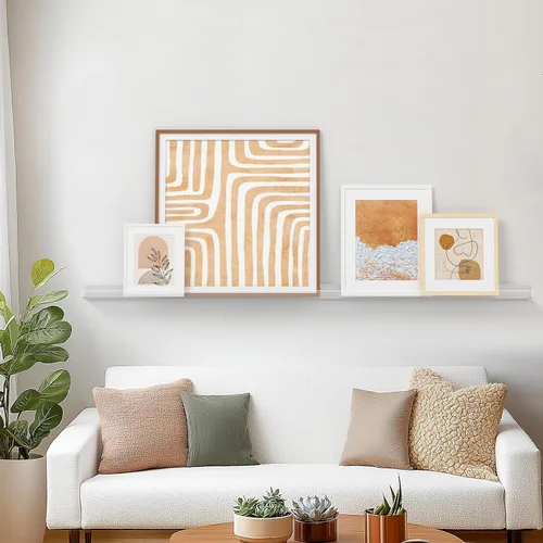 Miniatura 2 de HBlife Estantería flotante de pared invisible de 48 pulgadas para niños y guardería, estantes de acrílico transparente para figuras, 16 pulgadas