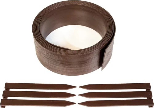 Miniatura 15 de EasyFlex Borde compuesto para excavar paisaje con estacas de anclaje, borde superior recto de 4.5 pulgadas, borde de borde de jardín, kit de 20 Negro