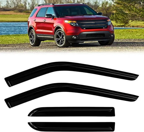 Miniatura 39 de Protectores de lluvia de ventana para Ford F150 SuperCab 2004-2014 2 piezas deflector de ventana para 09-14 F-150 con 2 puertas delanteras
