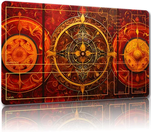 Miniatura 12 de Tapete de juego para MTG con bolsas de almacenamiento gratuitas – 24 x 14 pulgadas tapete de juego para juegos de mesa y juegos de mesa, con zonas