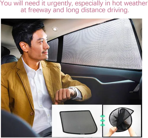 Miniatura 6 de CX-5 Parasol para ventana de automóvil para Mazda CX-5 2017-2026, cortinas de malla magnética para ventana lateral, protección UV y escudo térmico