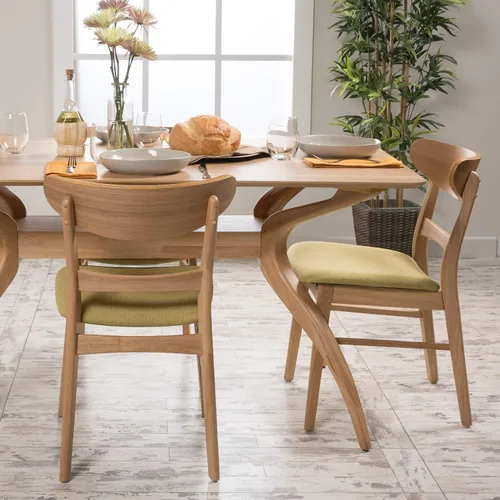 Miniatura 2 de Christopher Knight Home Idalia - Sillas de comedor, juego de 2 piezas, té verde / acabado de roble Verde (Green Tea)