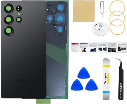 Miniatura 17 de Reemplazo de cristal trasero para Samsung Galaxy S24 con kit de herramientas de reparación profesional (Amber Yellow)