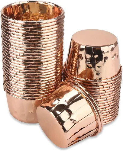 Miniatura 17 de EUSOAR Vasos para hornear, 50 forros para cupcakes de 3.5 onzas, forros para magdalenas de Navidad, envoltorios de cupcakes, papel para magdalenas
