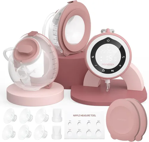 Momcozy - Bomba extractora de leche V1 Pro de grado hospitalario, sacaleche portátil y manos libres, bomba eléctrica mejorada con 3 ritmos ajustados