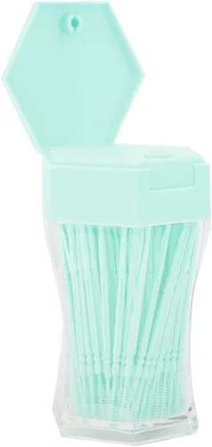 Miniatura 4 de 200Pcs Double Head Plastic Toothpick, Soft Tooth Floss Picks Interdental Brush Flosser Sticks Oral Brush Cleaning Tool (Green)
