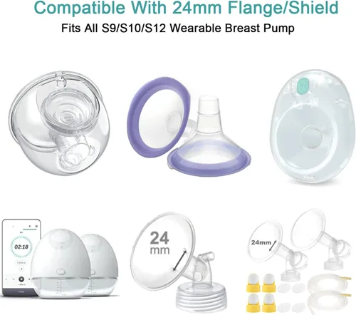 Miniatura 4 de Inserto de brida 3 piezas de 0.591 in para Momcozy S12 pro/S9 pro/S9/S10/S12/Medela/Tsrete/Spectra/Bellabababy, etc. Extractor de leche portátil