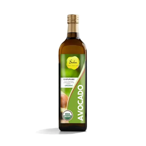 Aceite de aguacate crudo orgánico prensado en frío sin refinar certificado por USDA - 16 onzas líquidas