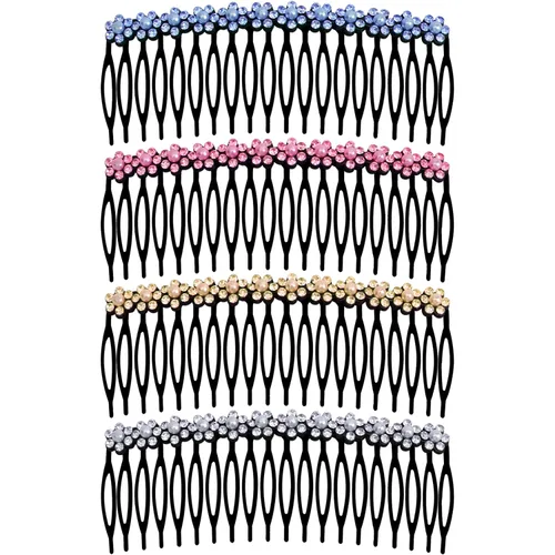 Miniatura 15 de Peines laterales con diamantes de imitación para mujer, peine de flequillo, pinzas para el cabello, accesorios para el cabello, peine decorativo