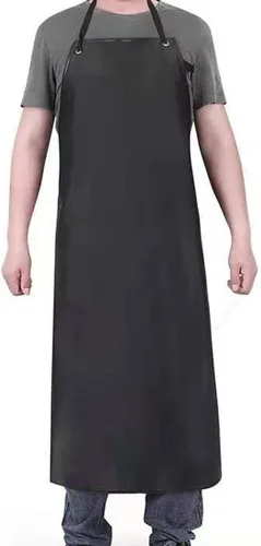 PUPOPIK Delantal de vinilo de goma impermeable de 40 pulgadas - Stay Dry - Delantal de trabajo químico duradero con delantal ajustable para