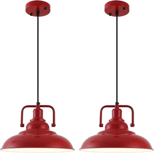 Miniatura 11 de Lámpara colgante negra de 12.5 pulgadas, paquete de 3 unidades, luz colgante de granja, iluminación colgante industrial, luces colgantes de cocina