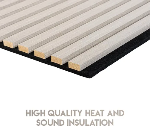 Miniatura 3 de IZODEKOR Paneles de pared acústicos de madera de 23.5 x 23.5 pulgadas (paquete de 2) – Paneles decorativos absorbentes de sonido para decoración
