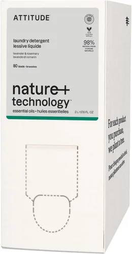 Miniatura 8 de ATTITUDE Detergente para ropa con aceites esenciales, verificado por EWG, vegano, ingredientes a base de plantas y minerales, HE, botella