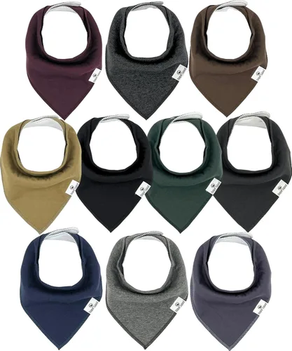 Miniatura 24 de DiaperSquad's 100% Organic Cotton Baby Drool Bibs, Super Absorbent & Adjustable Baby Bibs for Drooling and Teething Neutro