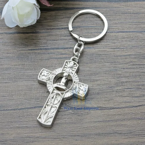 Miniatura 5 de Llavero de primera comunión para niño (12 piezas) Recuerdos de Primera Comunión Niño/Llavero Regalo para invitados, Azul