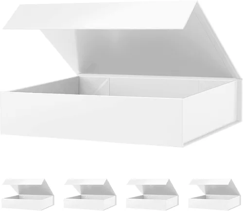 Miniatura 62 de Caja de regalo negra con ventana, caja de regalo magnética transparente para regalo, caja de propuesta de padrino de boda (10.5 x 7.5 x 3 pulgadas)