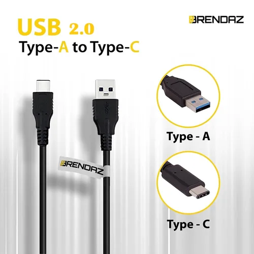 Miniatura 4 de BRENDAZ Cable USB C a USB A de carga y sincronización compatible con Samson Q9U XLR/USB Mic, Go Mic Video Micrófono USB portátil (USB tipo C a A)