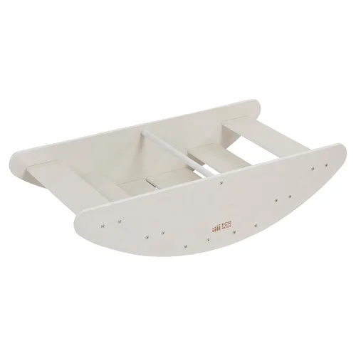 ECR4Kids Bote Balancín y Escalones, Centro de Juegos, Acabado Lavado Blanco Blanco Cal