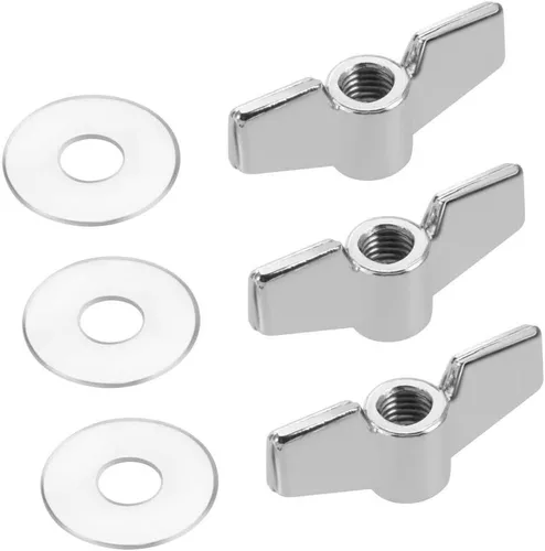 Miniatura 2 de Jiayouy 12 piezas de platillos accesorios de repuesto para platillos y arandelas de metal de repuesto para apiladores de platillos plateados