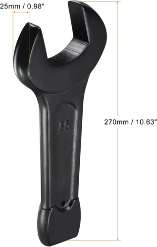 Miniatura 2 de uxcell Llave de golpe de extremo abierto de 2.165 in, herramienta de mano de llave de cabeza única de acero de alta resistencia