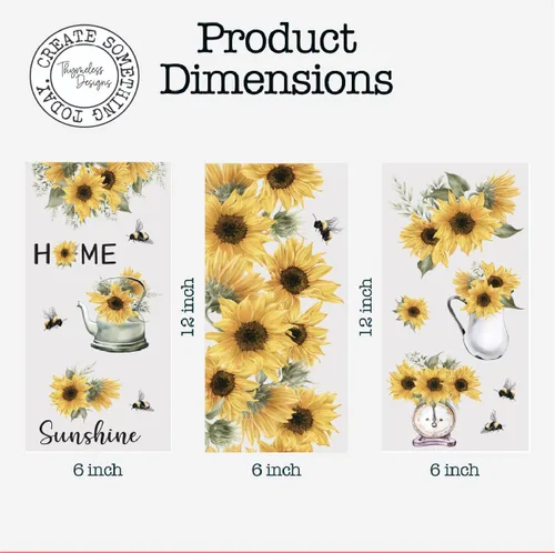 Miniatura 4 de Transferencias para frotar para manualidades y muebles 3 hojas de diseño 15 cm x 30 cm Transferencias para decoración del hogar Decalcomanías
