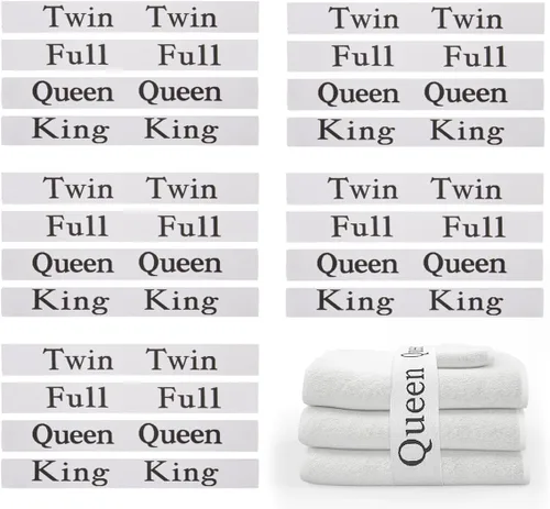 zjdbset 20 bandas organizadoras de sábanas, etiquetas elásticas de lino para juegos de sábanas (Queen, King, matrimonial, individual)
