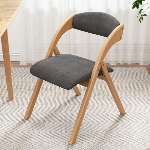 Miniatura 2 de Sillas plegables con asientos acolchados, silla de comedor cómoda para el hogar, silla de aprendizaje con respaldo cómodo individual en el balcón