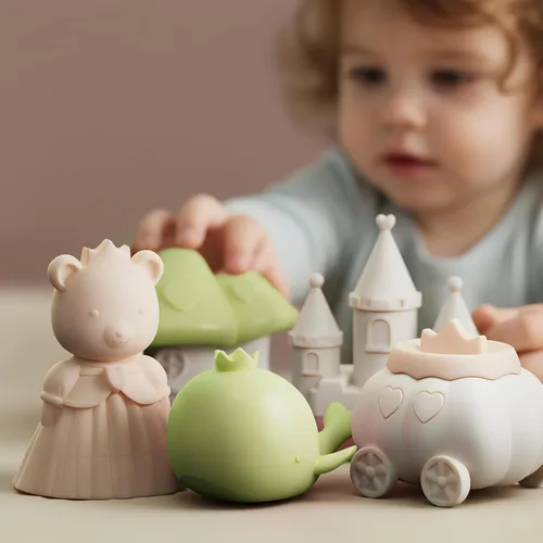 Miniatura 7 de MarcZero Juguetes de Baño de Silicona Princesa 8 Piezas para Niños Pequeños Niños Bebés, Juguetes de Agua para Bañera, Juguetes de Piscina Suaves