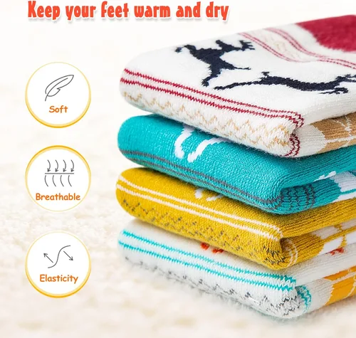 Miniatura 3 de Cimkiz Kids Ski Socks (2 Pairs3 Pairs) for Boys Girls Thick Warm for Winter Snow Skiing Snowboard Sports