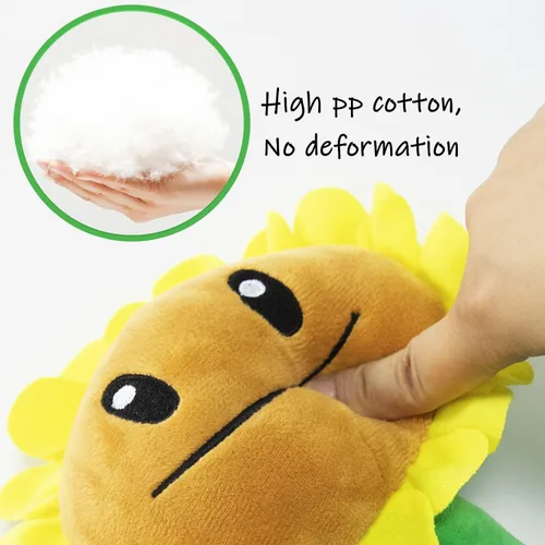 Miniatura 3 de Maikerry Juguete de peluche de 3 piezas de plantas y zombies vs peluche, figura de PVZ de 8 pulgadas de alto para niños, gran regalo para niños