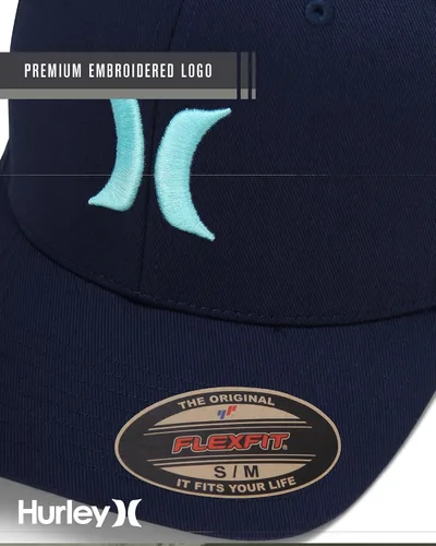 Miniatura 48 de Hurley Gorra de béisbol para hombre - Flexfit - Gorras de béisbol ajustadas para hombre (tamaños: S-XL)
