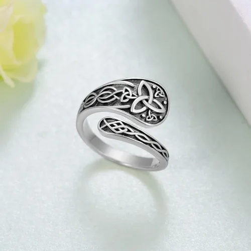 Miniatura 3 de Anillos de cuchara para mujer, plata de ley 925, anillos de cuchara, anillos de pulgar vintage, regalos de joyería para mujeres y hombres