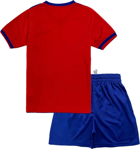 Miniatura 2 de Hiheart Conjunto de fútbol de camiseta de manga corta y pantalones cortos de malla para niños