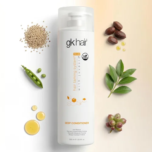 Miniatura 4 de GK HAIR Global Keratin Mascarilla Acondicionadora Profunda (33.8 Fl Oz/1000ml) Máscara de Tratamiento de Reparación e Hidratación Intensa