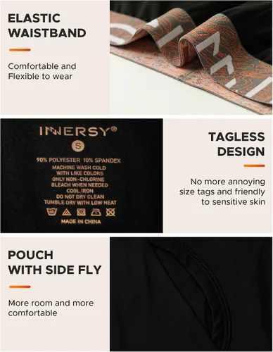 Miniatura 5 de INNERSY Ropa interior térmica para hombre, ligera, capa base, 2 paquetes
