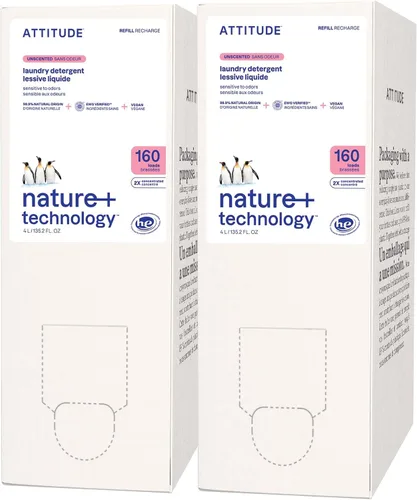 Miniatura 10 de ATTITUDE Repuesto de detergente líquido para ropa, verificado por EWG, compatible con HE, a base de plantas y vegano, jabón natural para lavandería