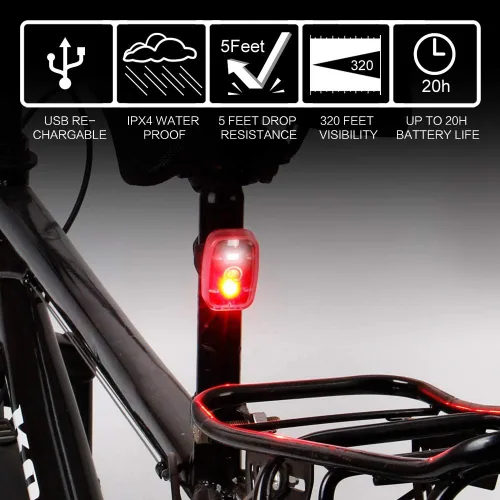 Miniatura 6 de Luz LED de seguridad, luces estroboscópicas con clip para corredores, luz trasera de bicicleta con 5 modos de iluminación, accesorios de alta