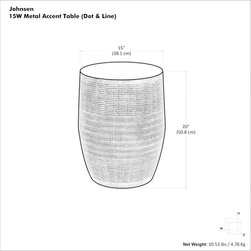 Miniatura 3 de SIMPLIHOME Johnsen Mesa de Metal - Mesa auxiliar redonda de hierro sólido de 15 pulgadas de ancho en latón antiguo, mesa lateral o de esquina boho