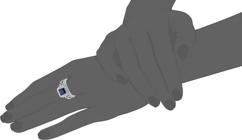 Miniatura 23 de Amazon Essentials Anillo antiguo de plata de ley chapada en platino o oro con circonita cúbica de elementos infinitos de corte Asscher