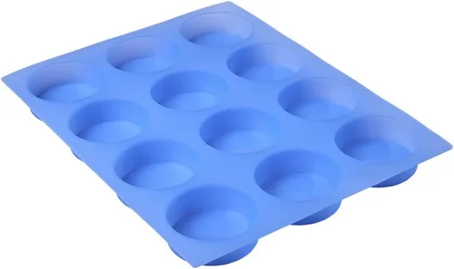 Miniatura 2 de Moldes de jabón de silicona redondos grandes - 4 oz, 3'' redondos, moldes de jabón de lufa individuales gruesos con tamaño grande uniforme y Redondo