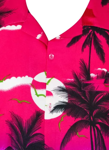 Miniatura 3 de KING KAMEHA Camisa hawaiana para hombre Funky Casual con botones, muy fuerte, manga corta, unisex, playa