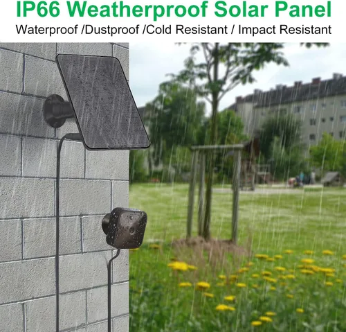 Miniatura 5 de Paquete de 3 cargadores de panel solar compatibles con Blink Outdoor 4 (4ª generación)/(3ª generación) y Blink XT2/XT, IP66 resistente a