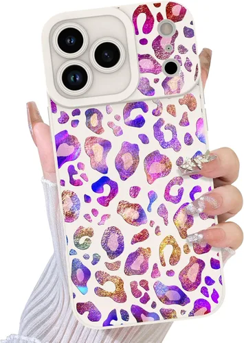 Miniatura 73 de TEAUGHT Compatible con iPhone 11 Funda con patrón lindo estampado de leopardo negro guepardo + protector de pantalla a prueba de golpes, funda