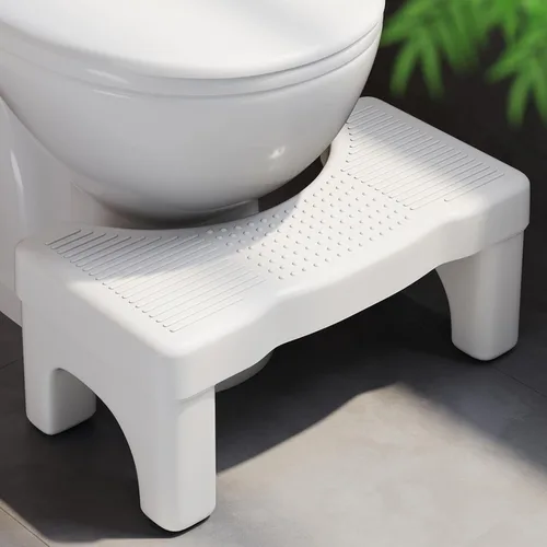 Taburete de inodoro prémium para adultos, taburete antideslizante para baño, taburete portátil para adultos y niños, escalón de 7 pulgadas,