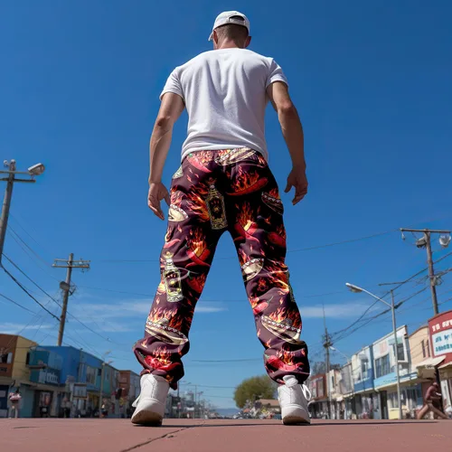 Miniatura 3 de Pantalones deportivos divertidos de los años 80 para hombre, pantalones deportivos con cintura elástica, pantalones casuales