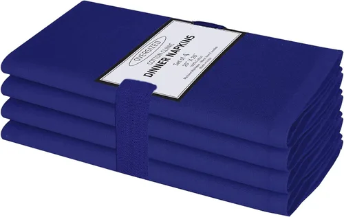 Miniatura 9 de Cotton Clinic Servilletas de tela 100% algodón extra grandes de 20 x 20 pulgadas, juego de 4 servilletas de mesa suaves y duraderas reutilizables